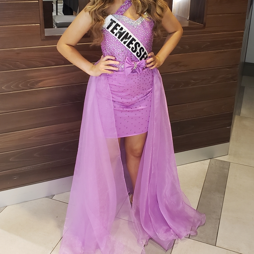 Size 14 16 Girls Womens 2 4 Pageant Fun Fashion Runway Purple Lavender Custom